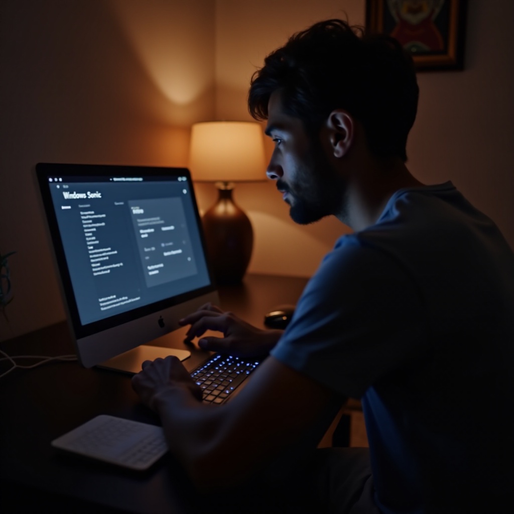 إعدادات ويندوز سونيك